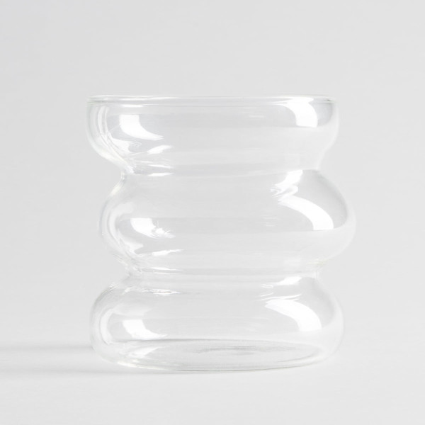 Szklanka BUBBLY transparentna, skrzywiona 0,45 l HOMLA