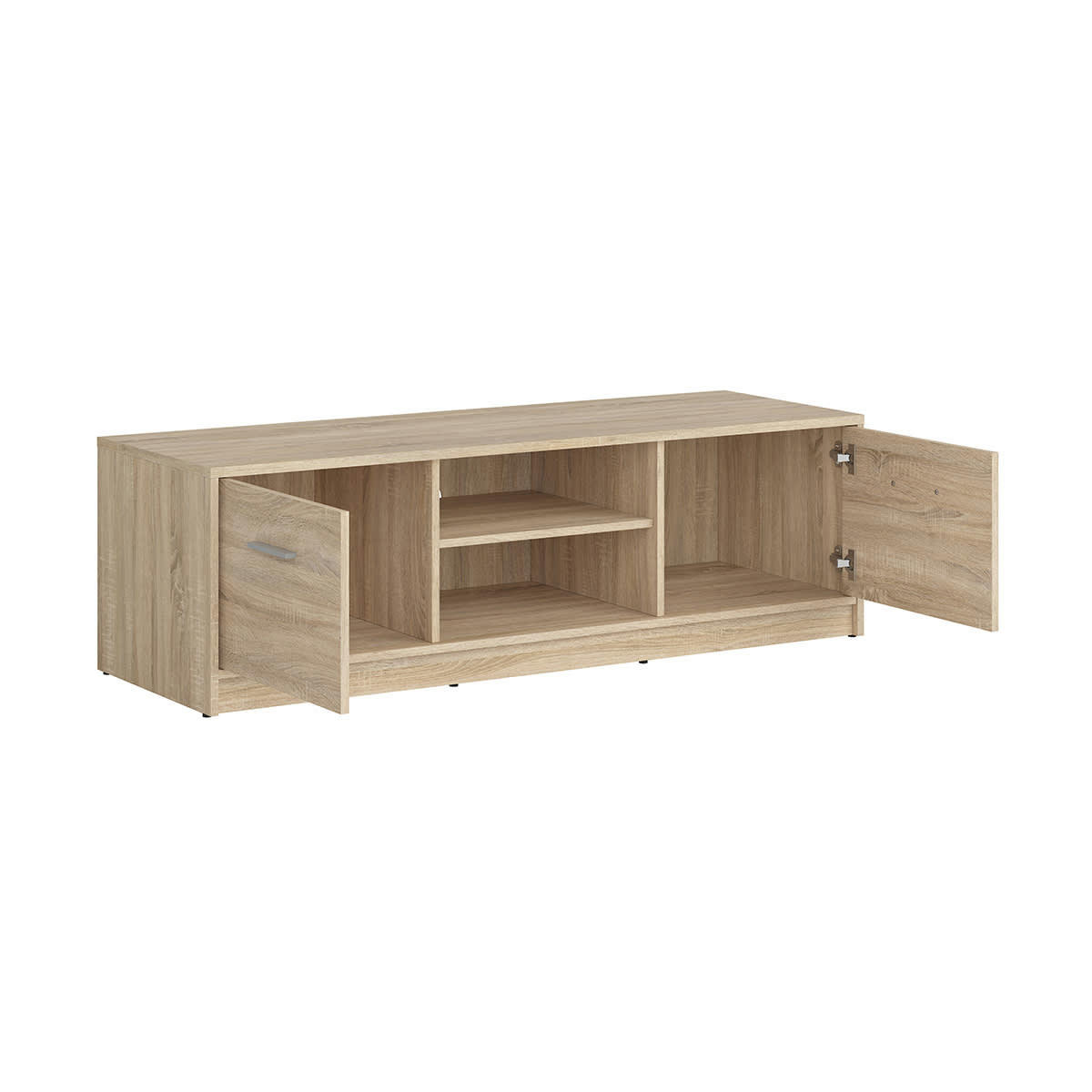 - Meuble TV 2 portes 138 cm stratifiés naturel
