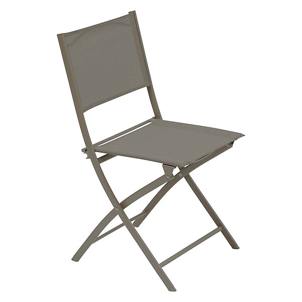Lot de 4 Chaises de jardin Modula pliables noisette - Hespéride