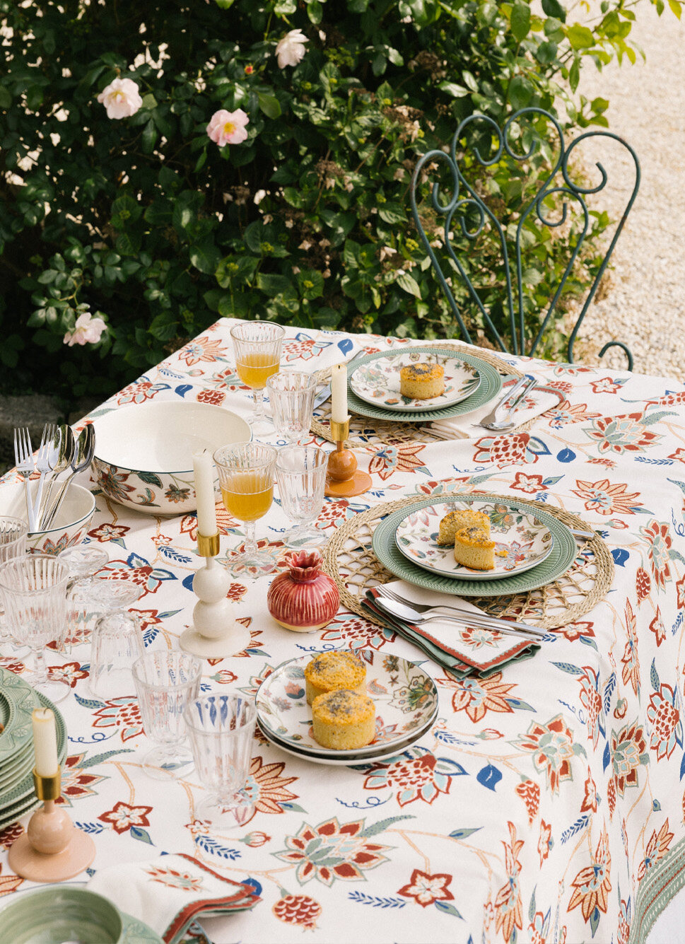 LOT DE 2 SERVIETTES DE TABLE EN COTON FLAMMÉ ECRU