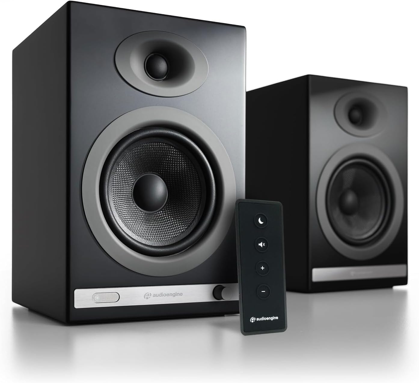 Audioengine HD5 Premium Powered Speakers | 150W Audiophile-Grade Bluetooth 5.0 with aptX HD | Built-in 24-Bit DAC | Real Wood Veneer | Bookshelf Speakers for Home Audio  Studios & Vinyl