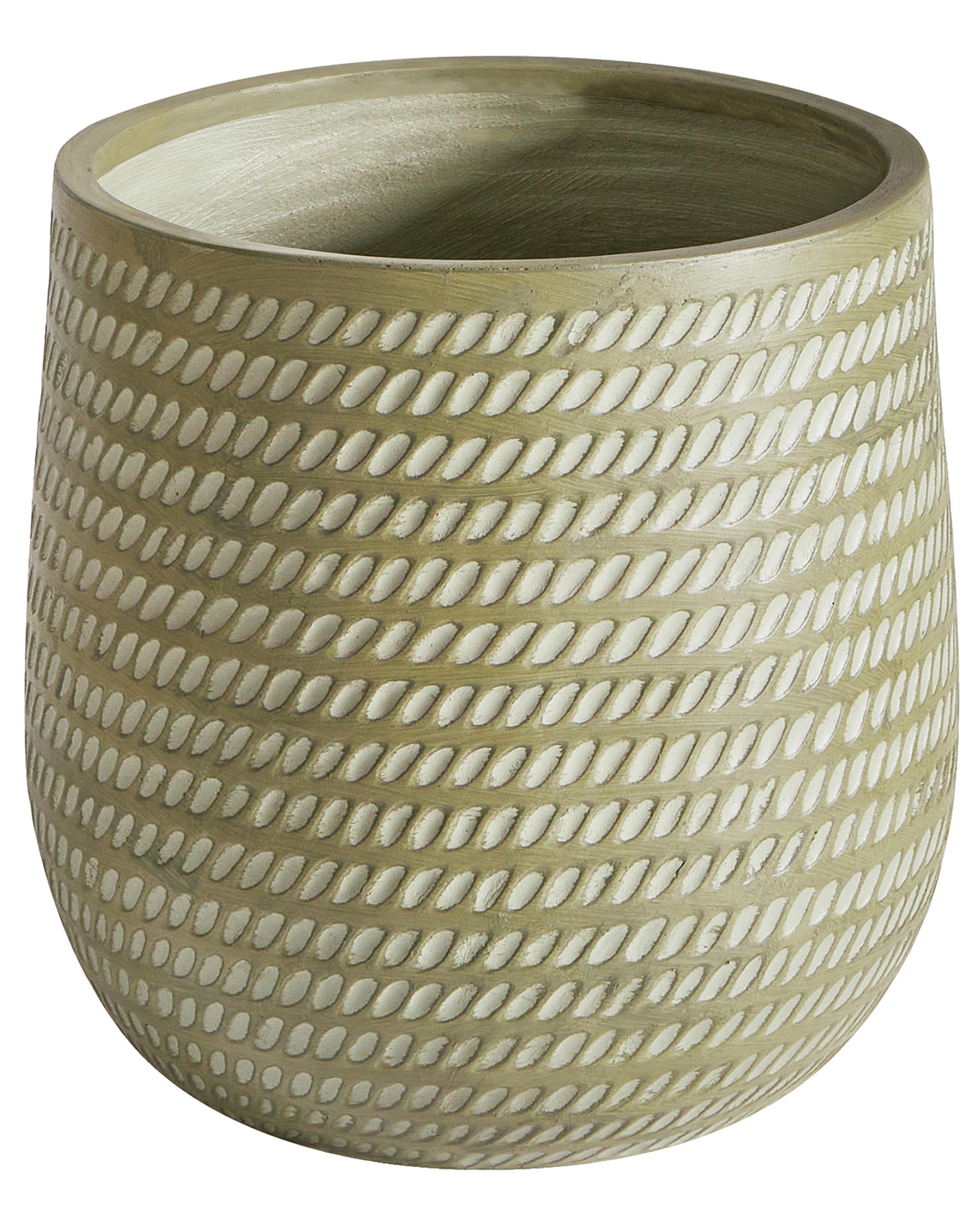 Plant Pot LIVADIA 27 cm Olive Green