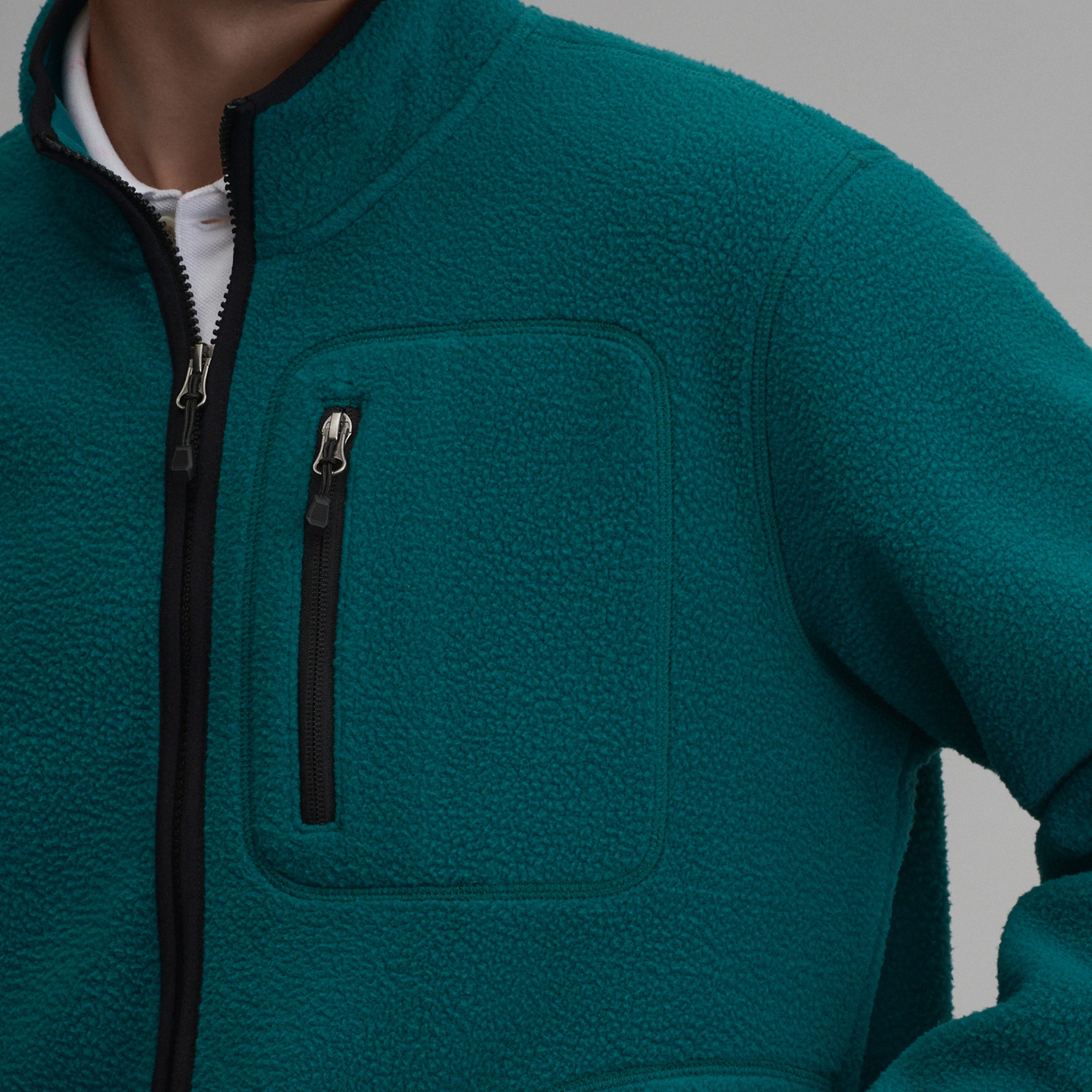 Men's Journey Full-Zip Solid Fleece Pullover