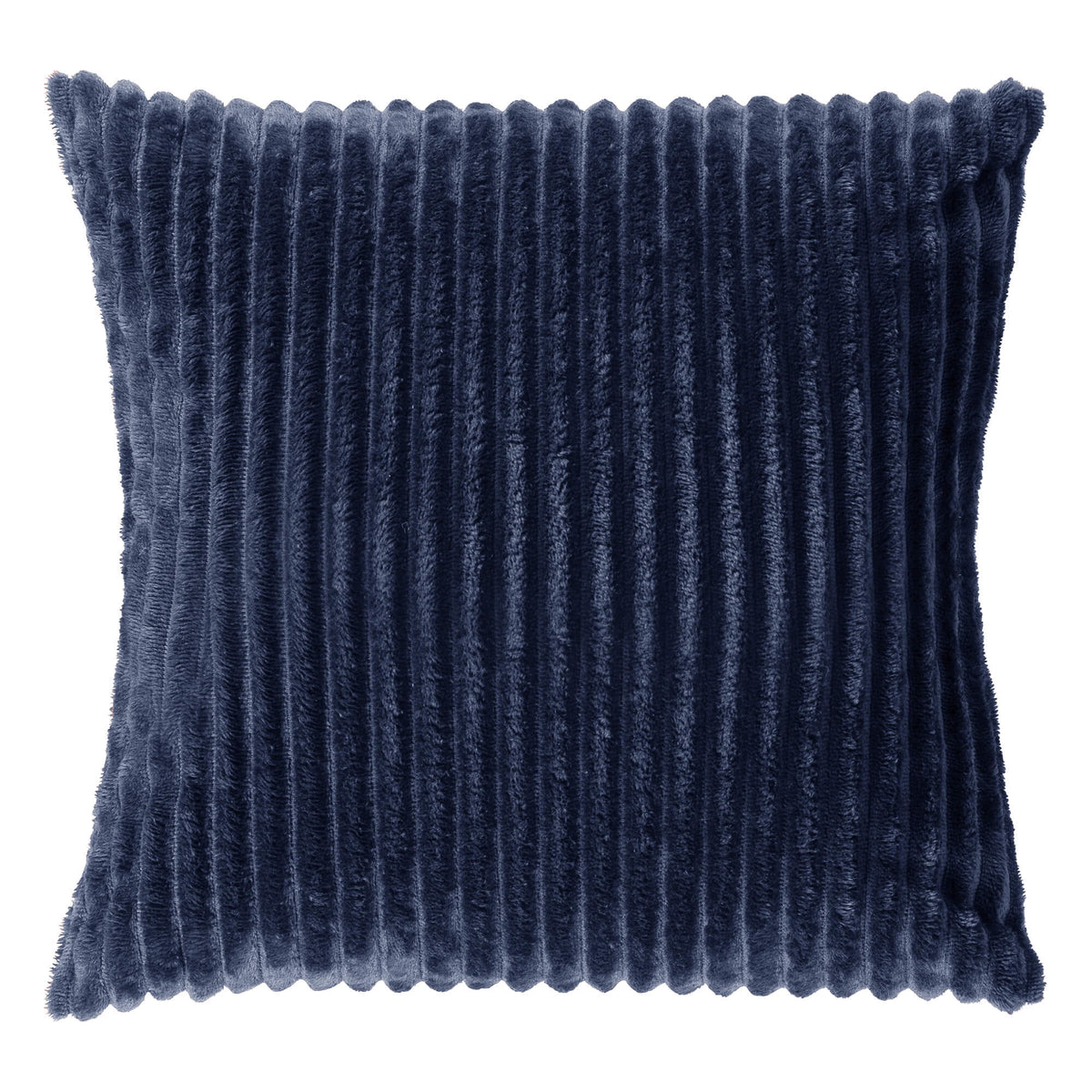 MART - sierkussen 45x45 cm - zacht ribfluweel - corduroy - Insignia Blue - blauw