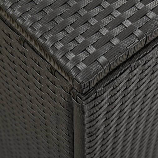 NNEVL Garden Storage Box Poly Rattan 200x50x60 cm Black