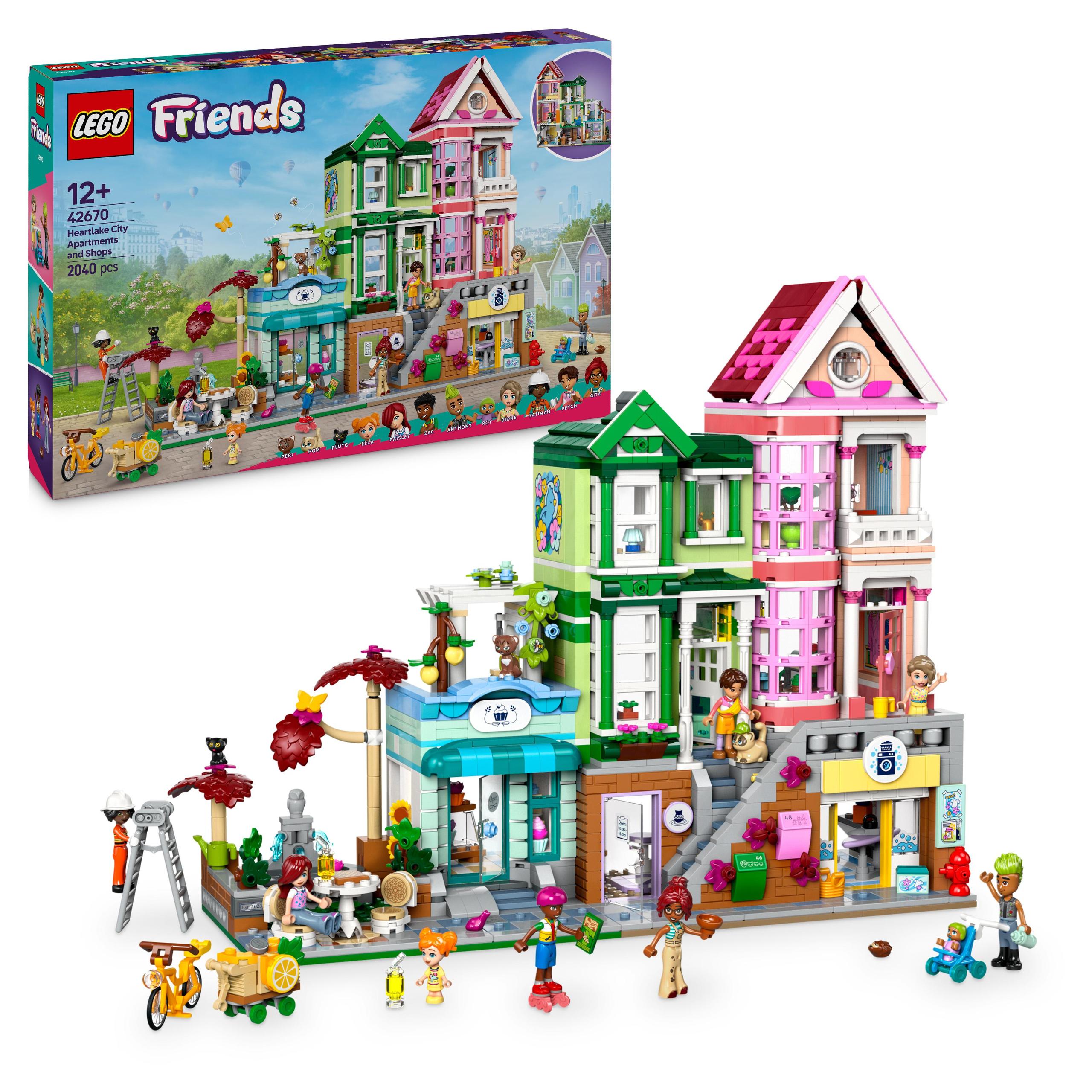 Klocki LEGO Friends 42670 Mieszkania i sklepy w mieście Heartlake