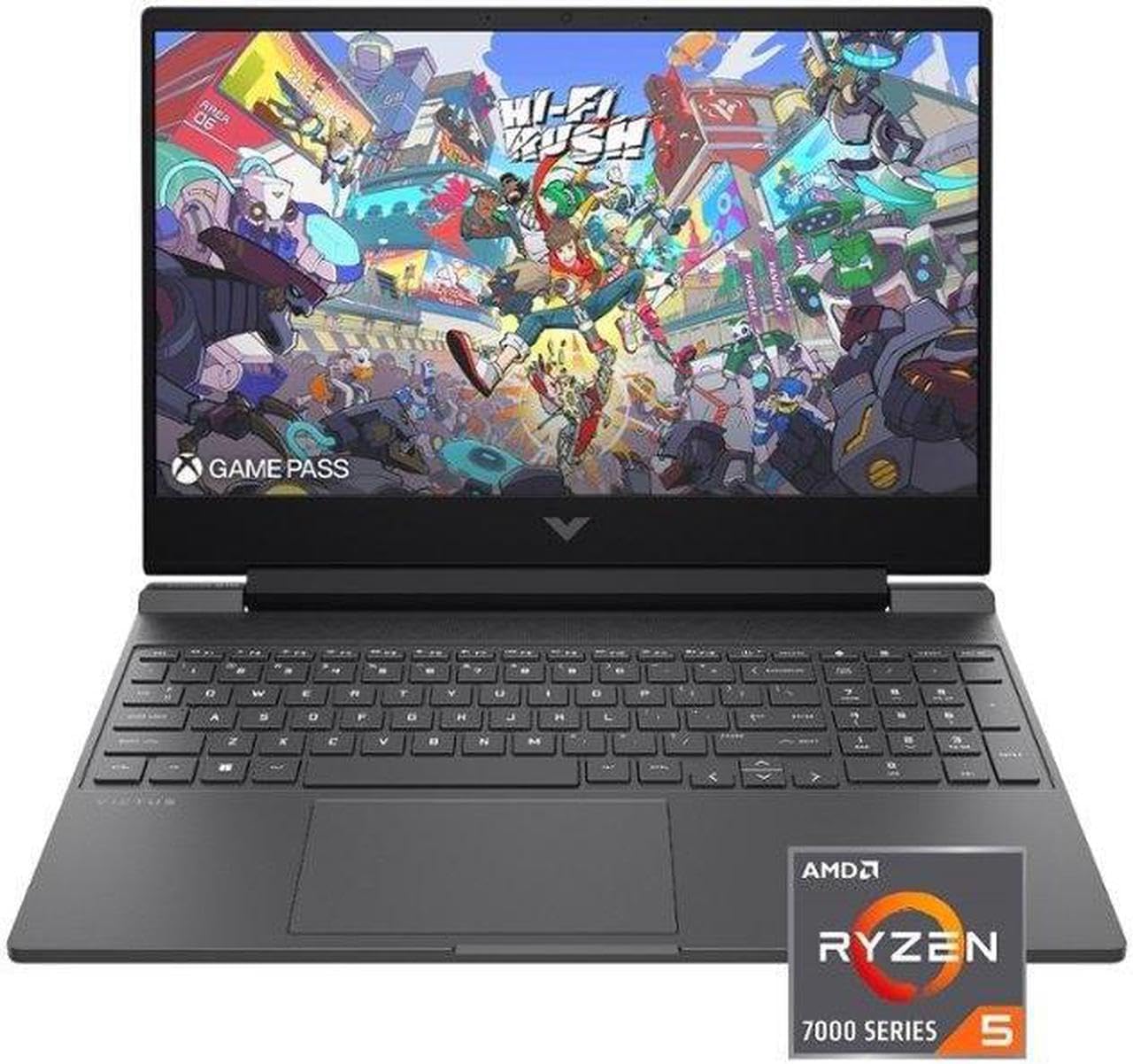 HP Victus 15.6 FHD 144HZ Gaming Laptop | AMD Ryzen 5-7535HS (Beat i7-11800H) | AMD Radeon RX 6550M|Backlit Keyboard| 8GB RAM DDR5 | 512GB SSD | Windows 11 Home | Bundle with USB 3.0 Hub