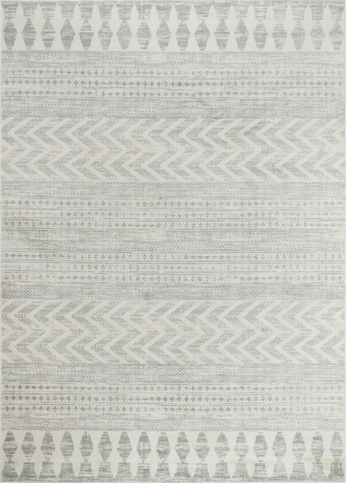 LOUNA - Tapis Scandinave Bohème Gris 200x275