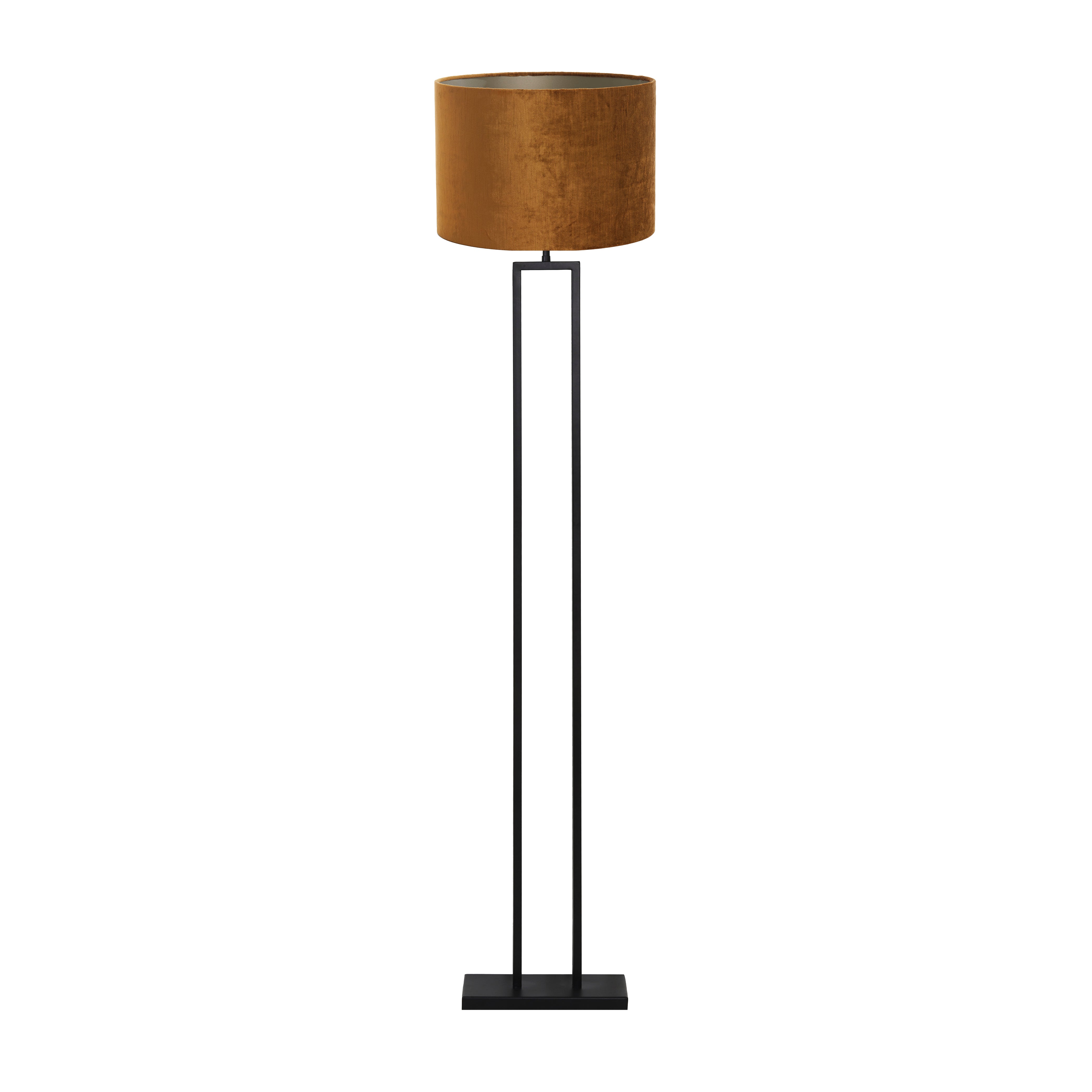 Light & Living vloerlamp Shiva/Gemstone - zwart, goud - 40x40x170cm