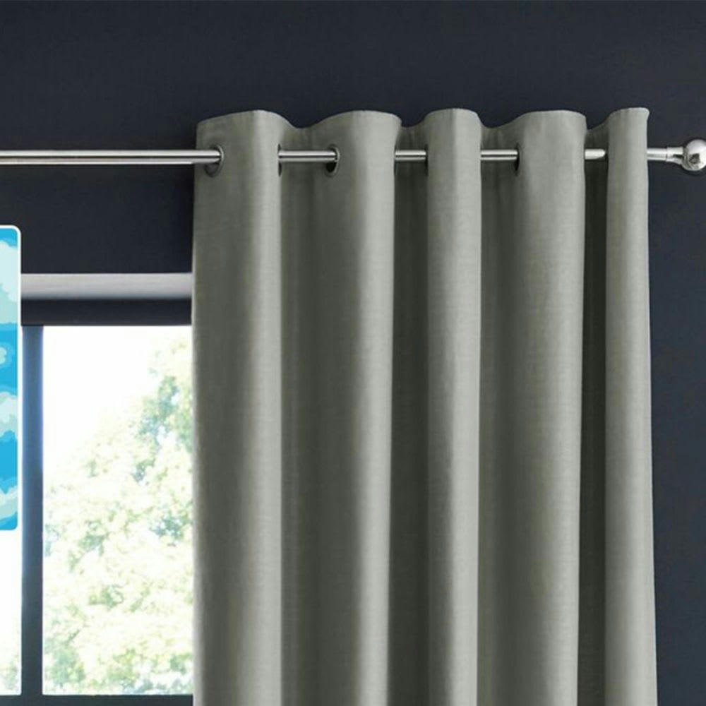 - Rideau occultant polyester gris 140x280 cm