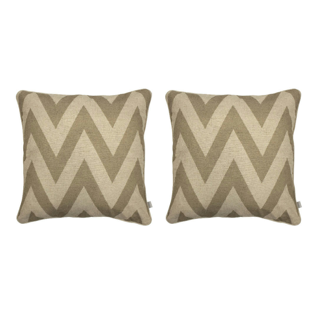 MEENA CARRÉ - 2 Housses de coussins 50x50 cm lin