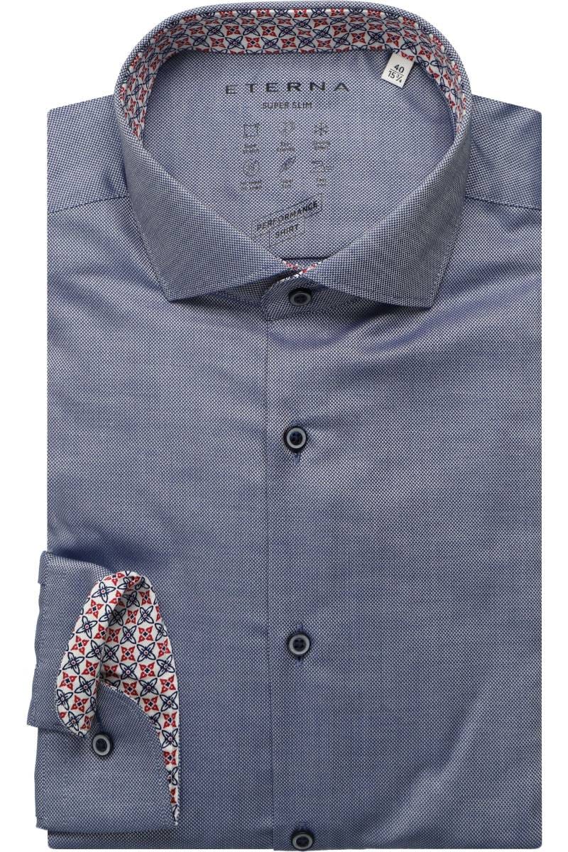 ETERNA Performance Super Slim Tencel Hemd marine, Strukturiert