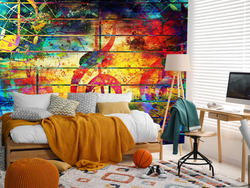 Fototapeta Kolorowe nuty 100x70cm