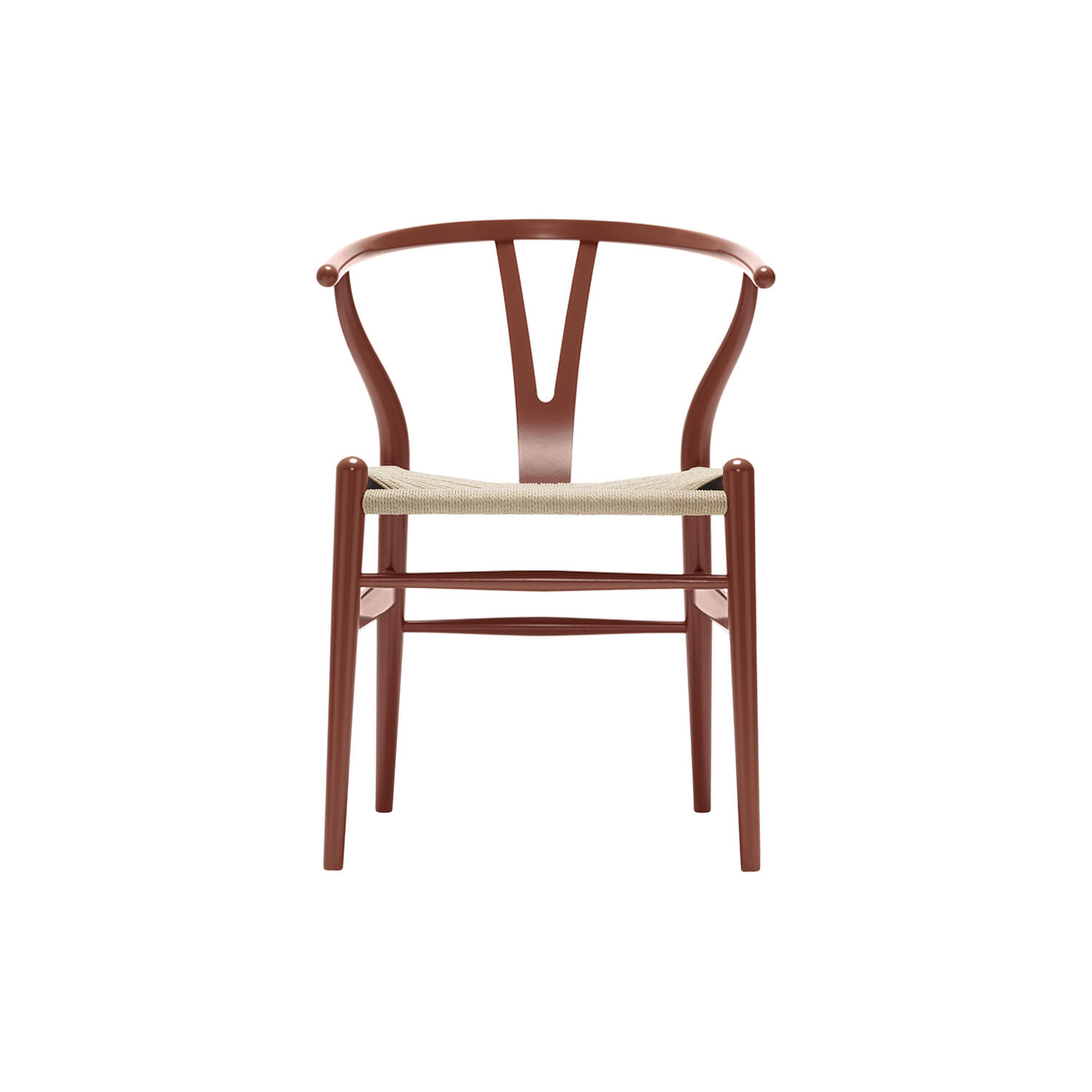 CH24 Y-stolen spisebordsstol, red brown/natur