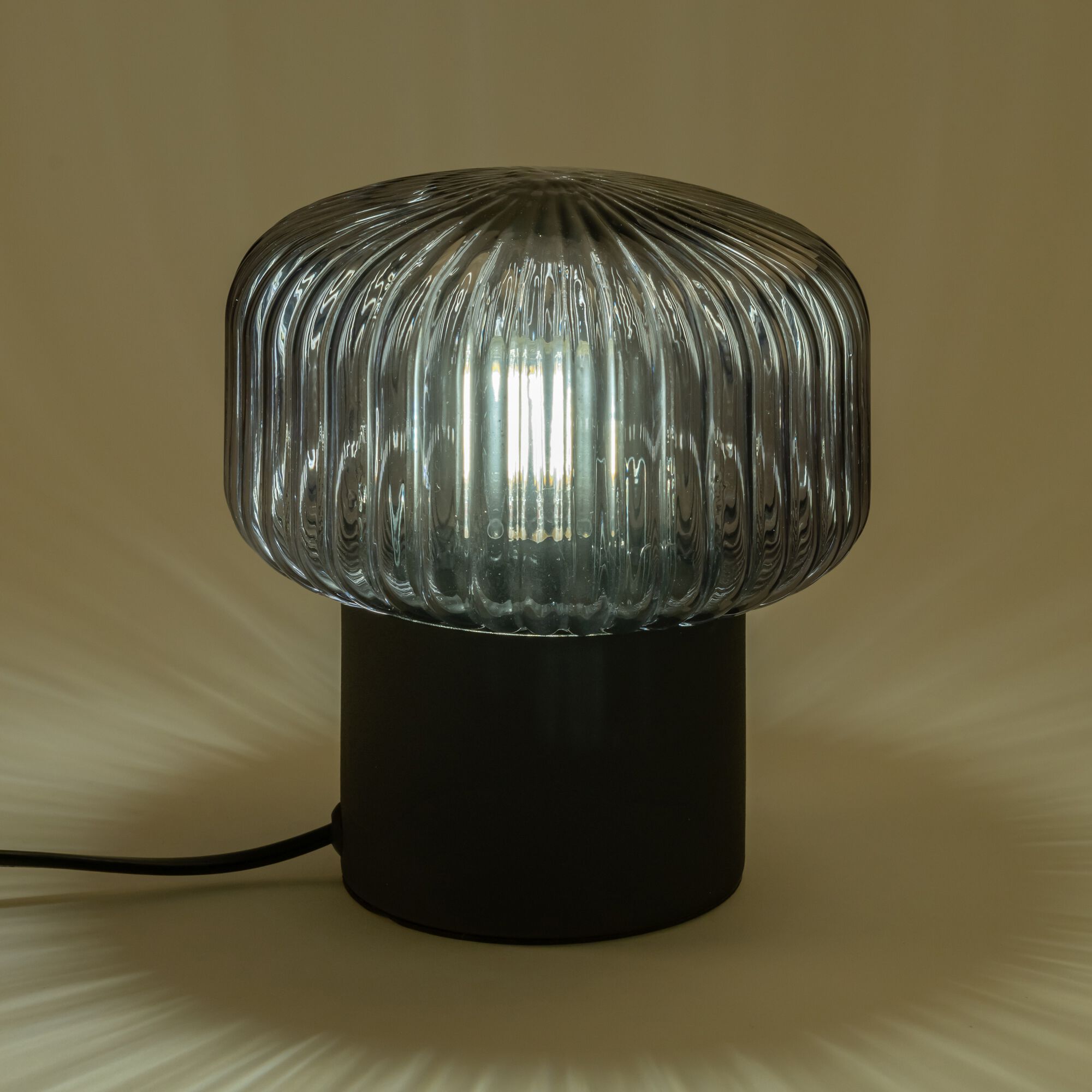 JANY - Lampe à poser en verre D16cm - noir