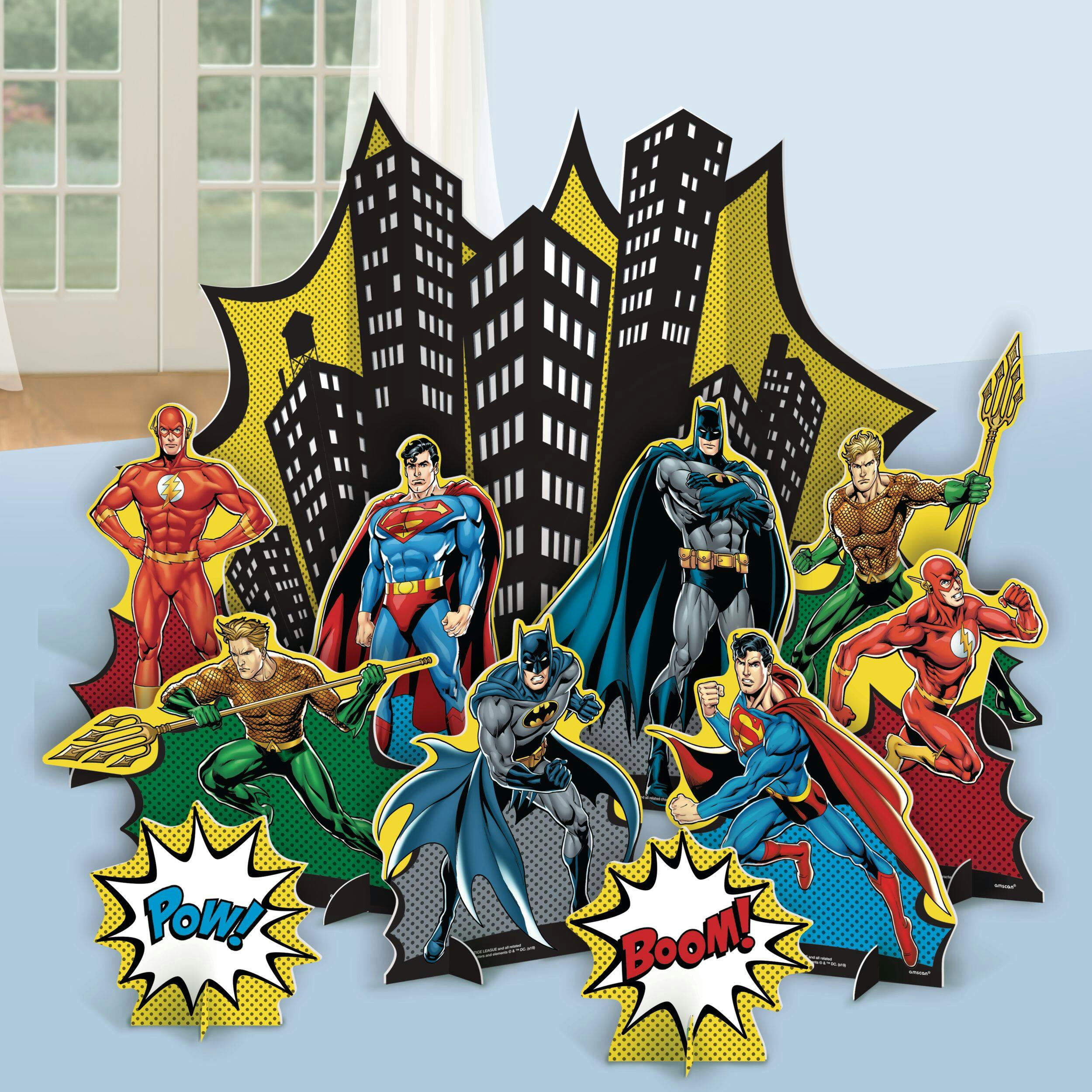 Justice League Heroes Unite Birthday Party TableDecorating Kit
