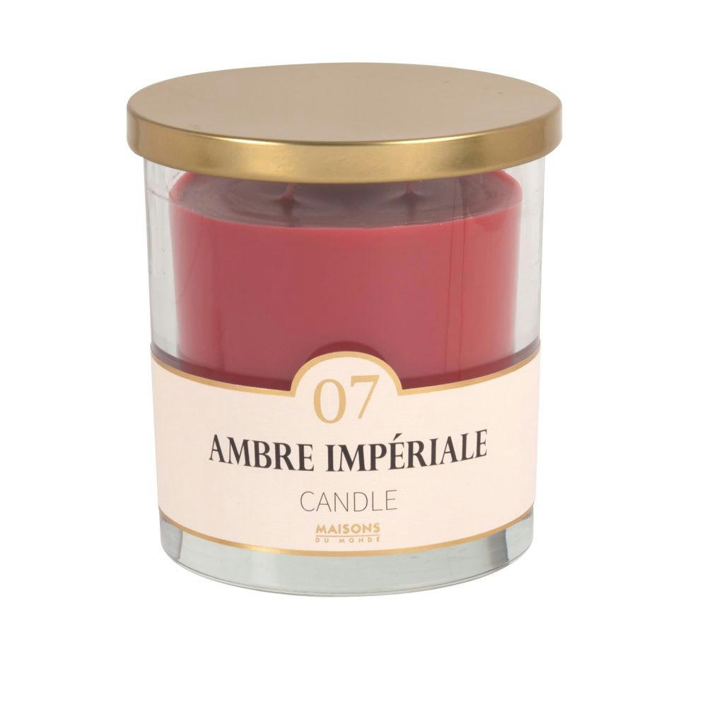 COLORAMA - Bougie parfumée rouge en verre H11
