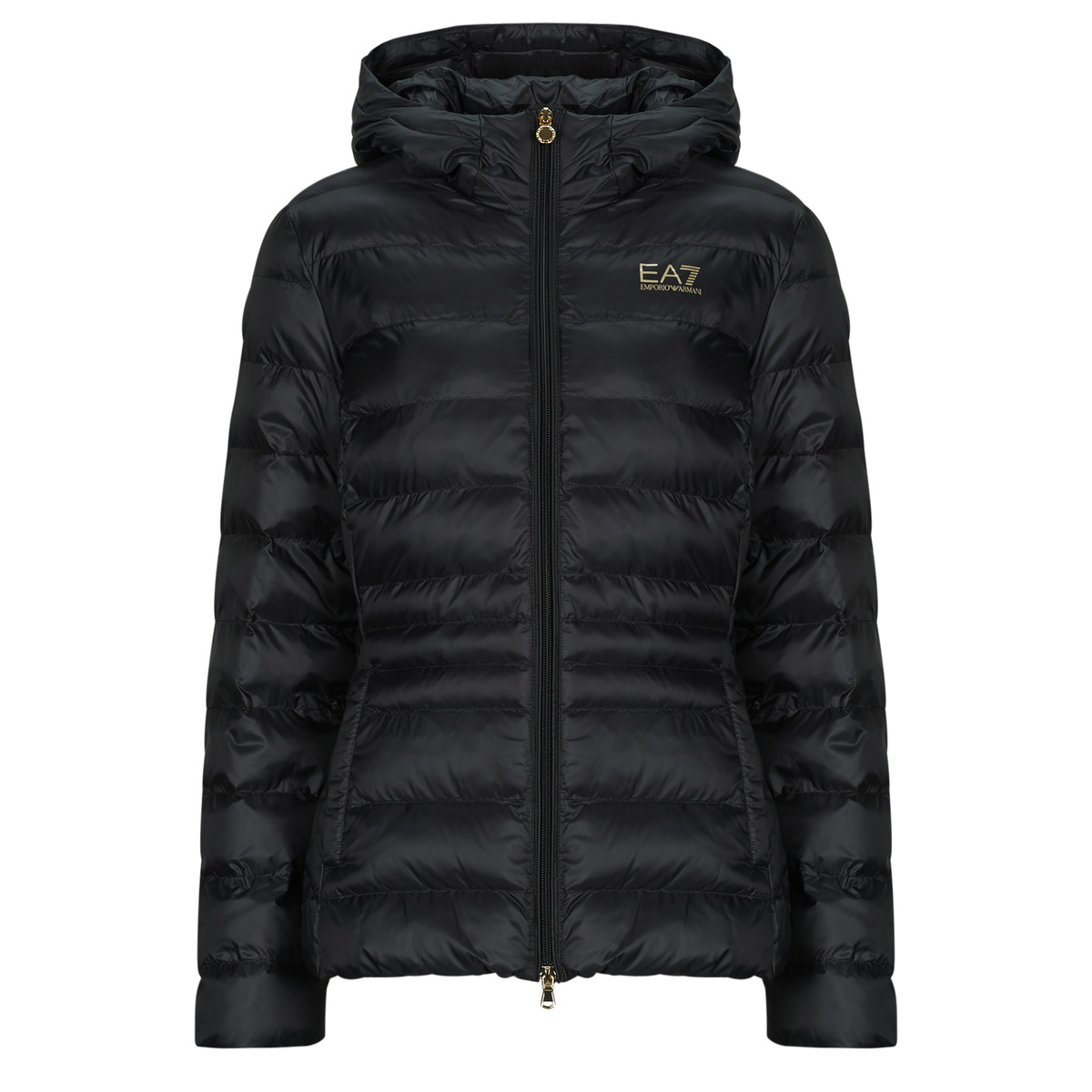 Emporio Armani EA7 - TRAIN CORE LADY W ECO DOWN JACKET HO MEDIUM PADDED - TRAIN CORE - Black / Gold / Champagne