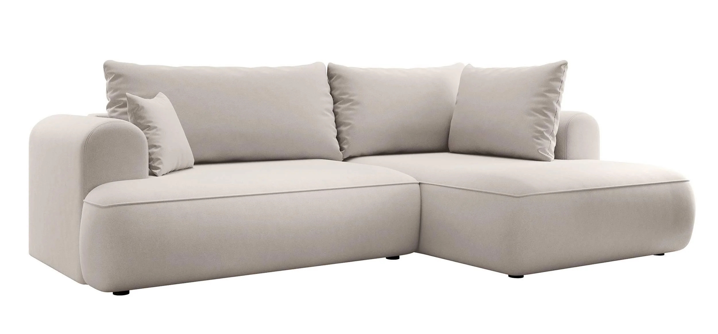 Hoekbank Philipa Big rechts velvet met slaapfunctie