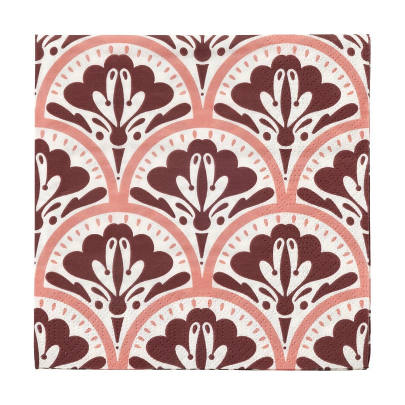 Servetten artdeco bloem - 33x33 cm - set van 20