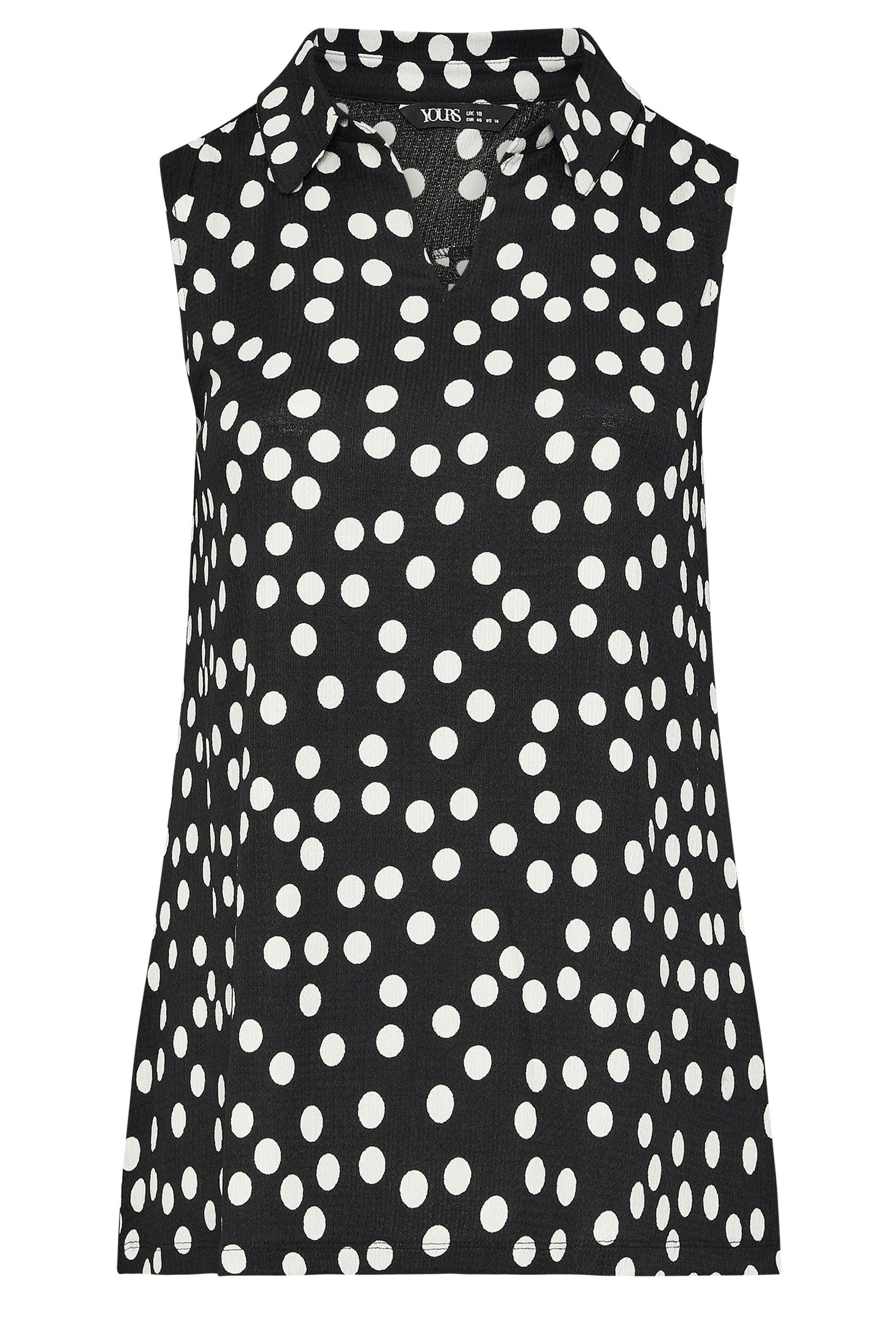 Yours Textured Dot Swing Vest Top