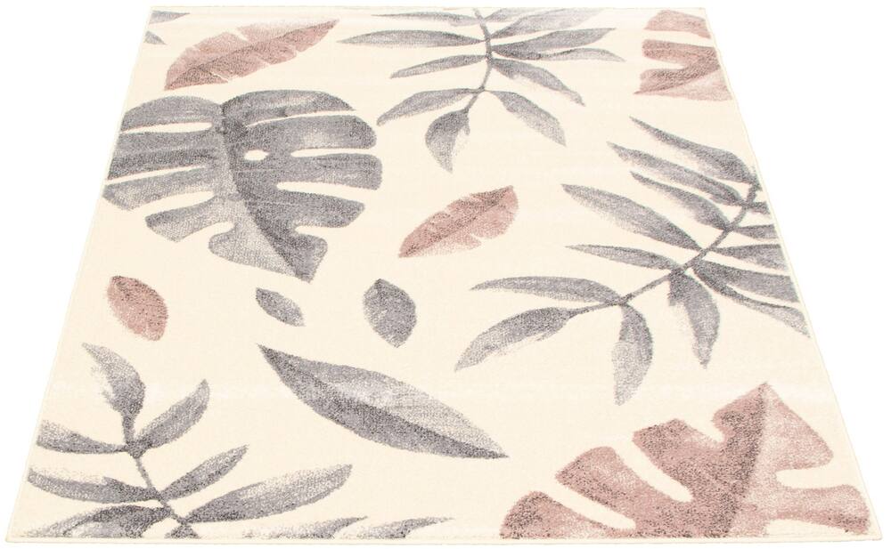 ECARPET Presly Indoor Floral Area Rug, Cream/Pink, Assorted Sizes