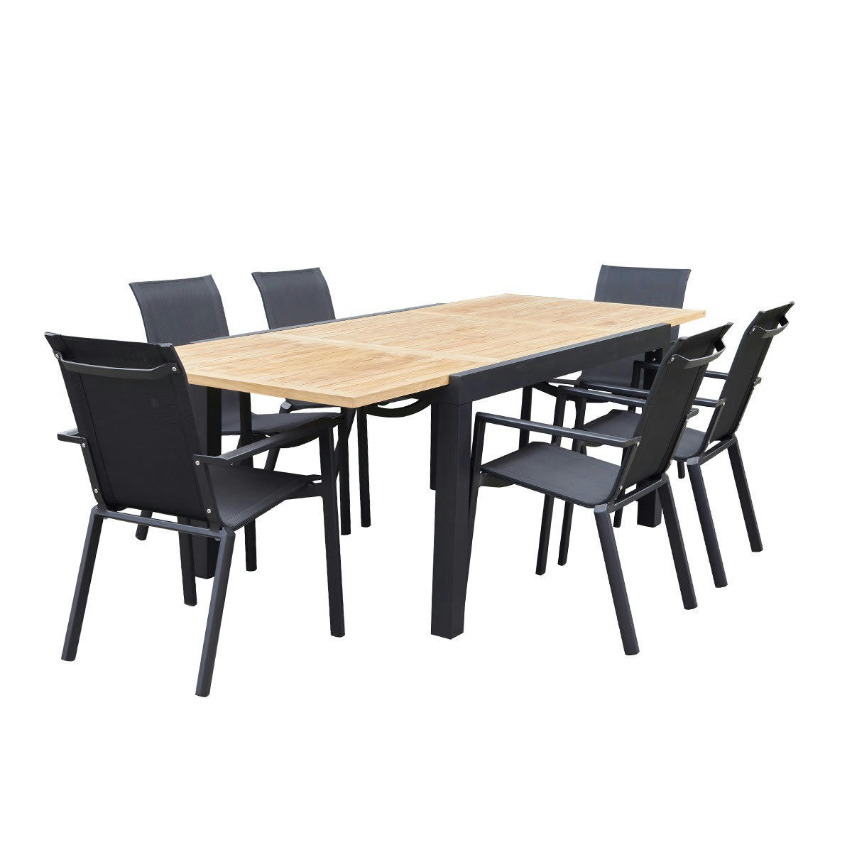 BALITECK - Salon de jardin en teck massif et 6/10 pers.