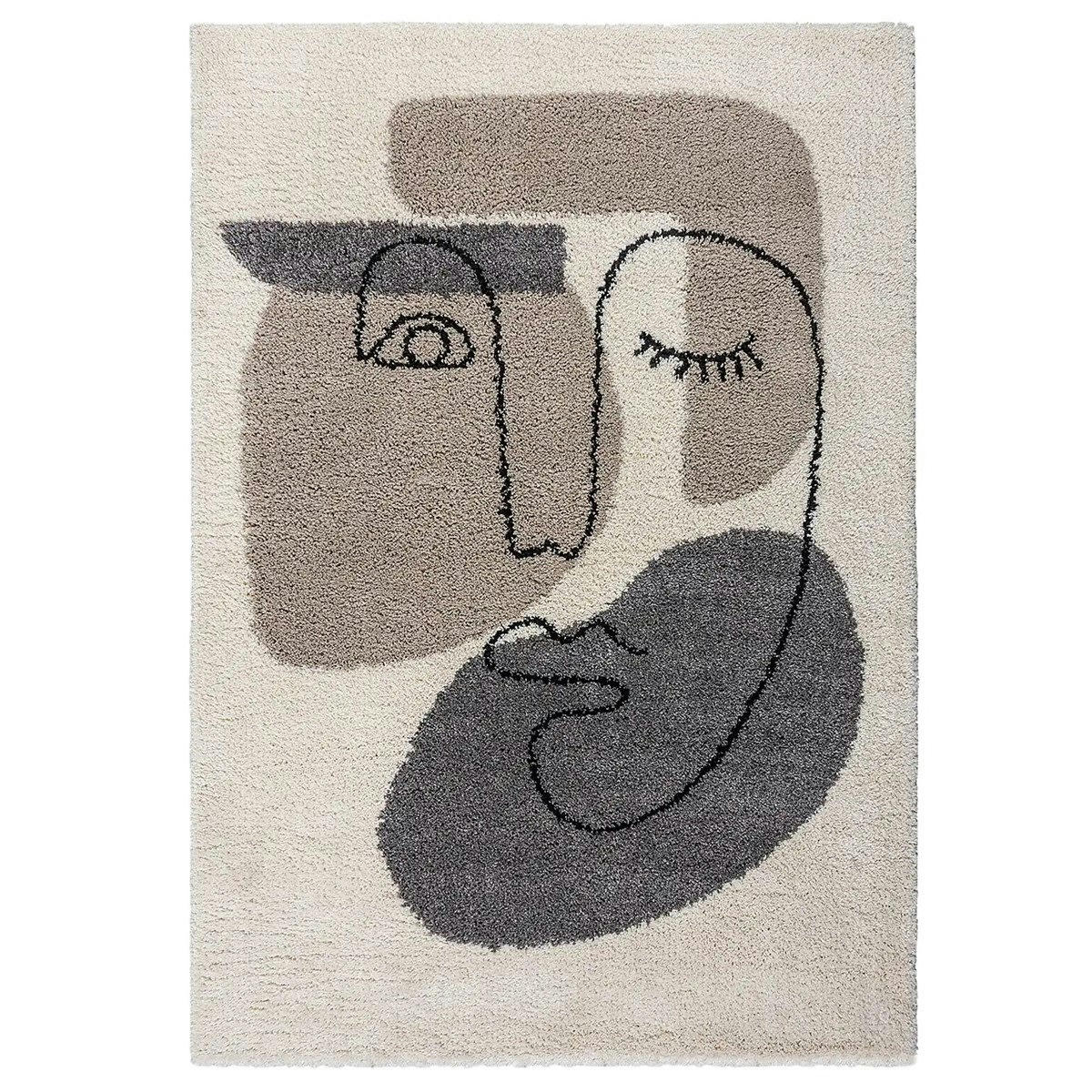 LOOKER - Tapis de salon en polypropylène beige 120x170 cm