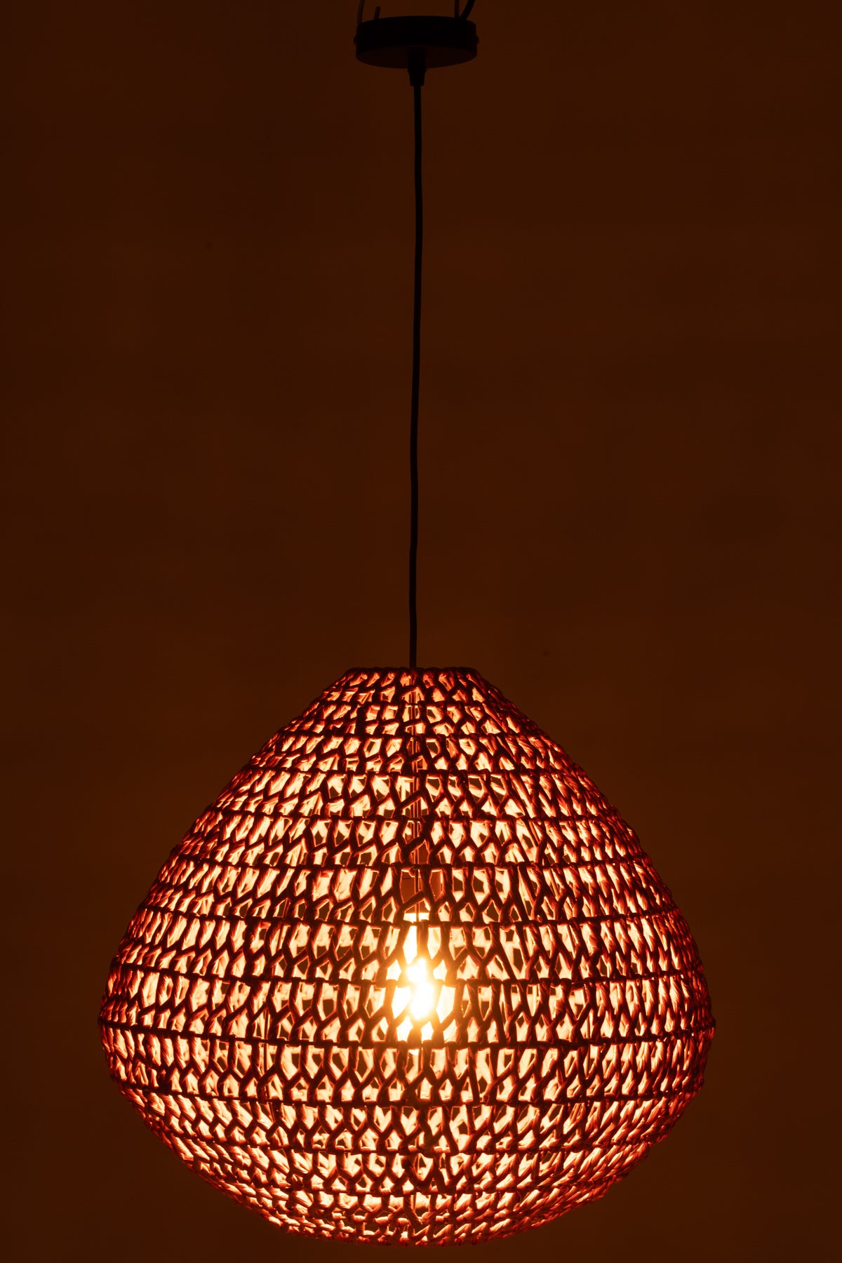 J-Line hanglamp Getwist - metaal - oranje