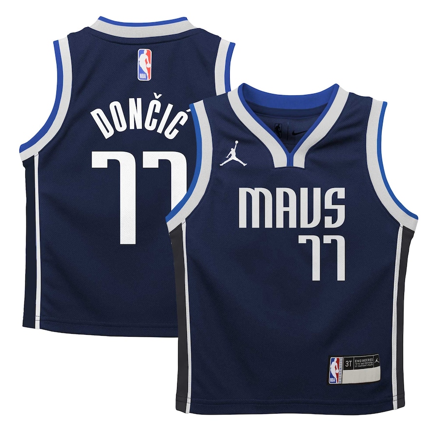 Luka Dončić Dallas Mavericks Jordan Brand Preschool 2022/23 Replica Jersey - Statement Edition - Navy