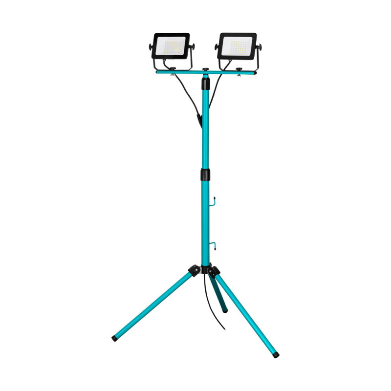 Projecteur LED Avelar noir et turquoise sur pied 11600 lm 2 x 52 W EGLO