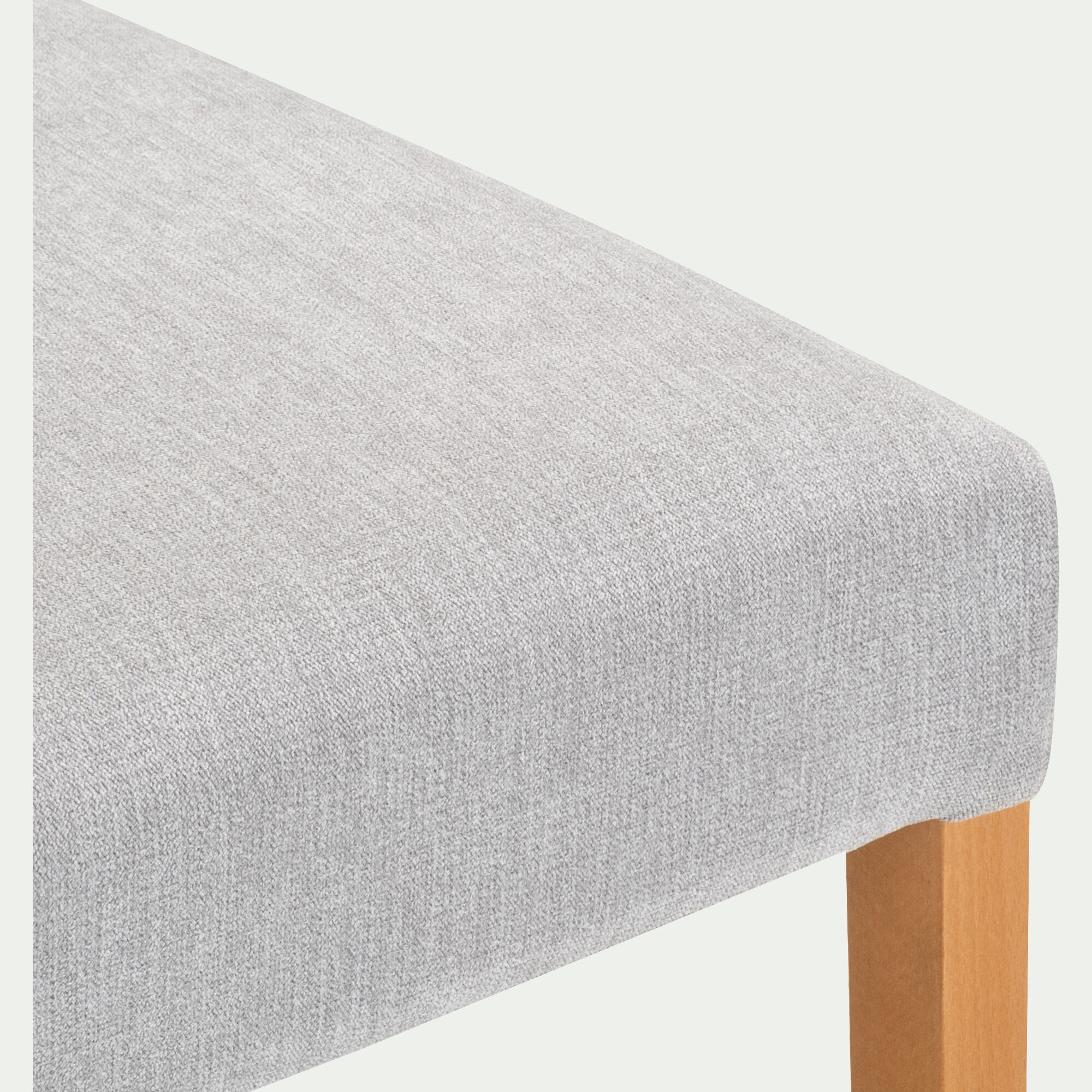 LANA - Chaise en tissu avec piètement en hêtre - gris