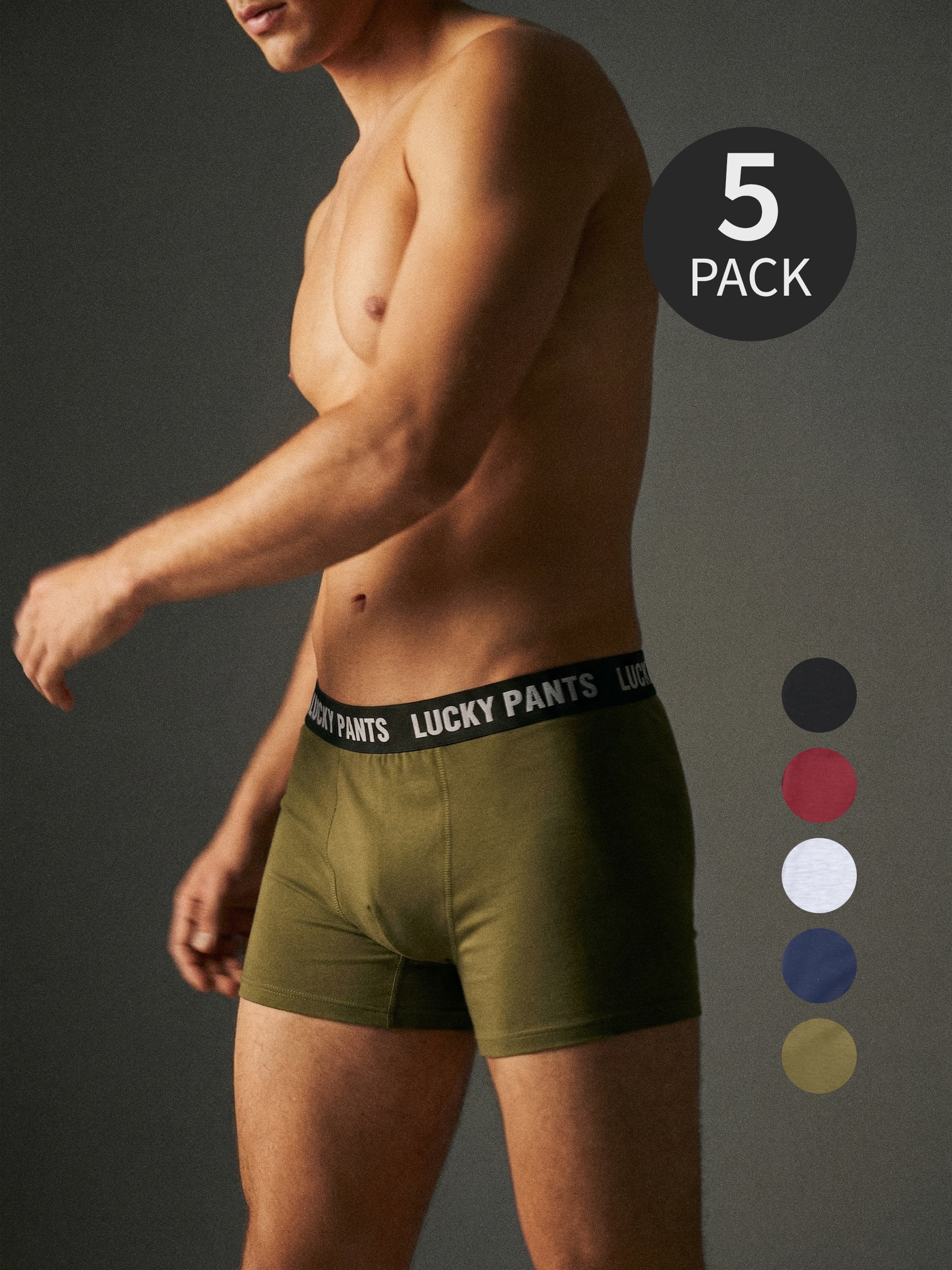 Bawełniane bokserki long 5 pack
