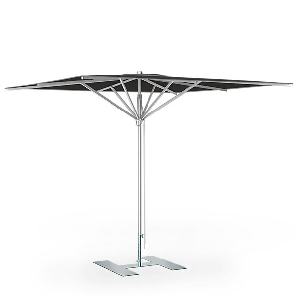 Parasol de terrasse complet Prémium Gris anthracite 240 x 240 Armature Gris