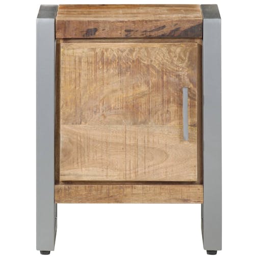 NNEVL Bedside Cabinet 40x30x50 cm Rough Mango Wood