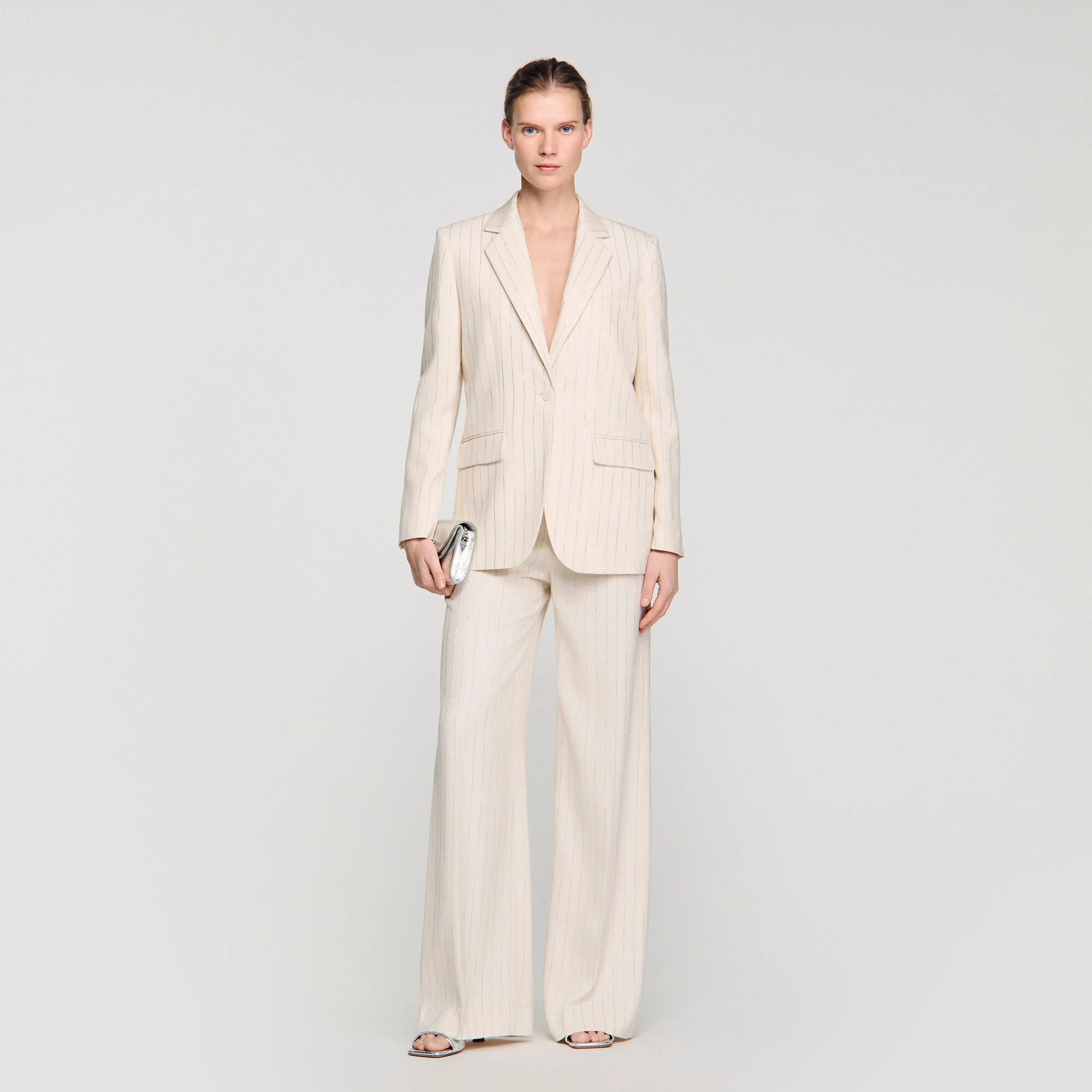 Veste de tailleur à rayures