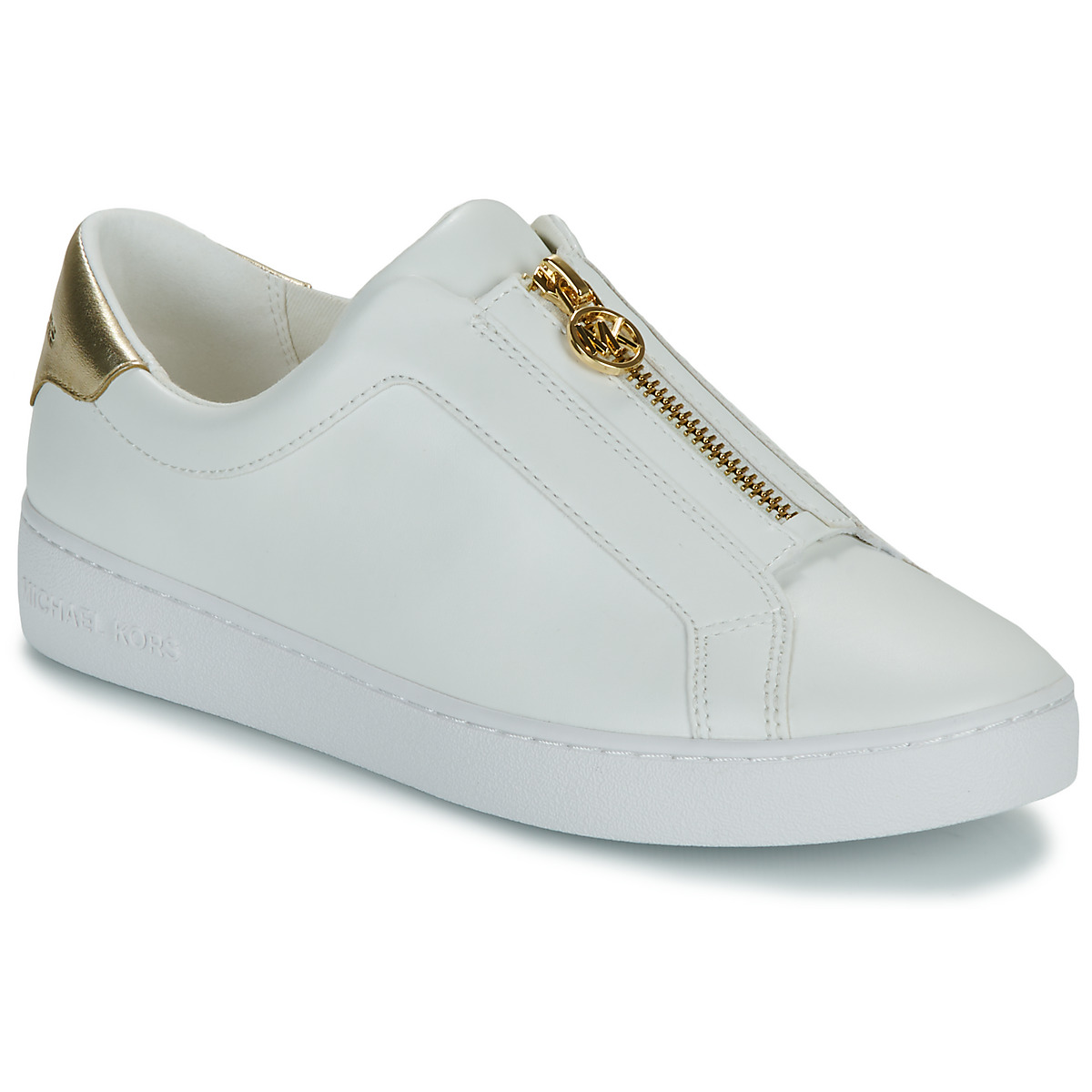 MICHAEL Michael Kors - KEATON ZIP SLIP ON - White / Gold