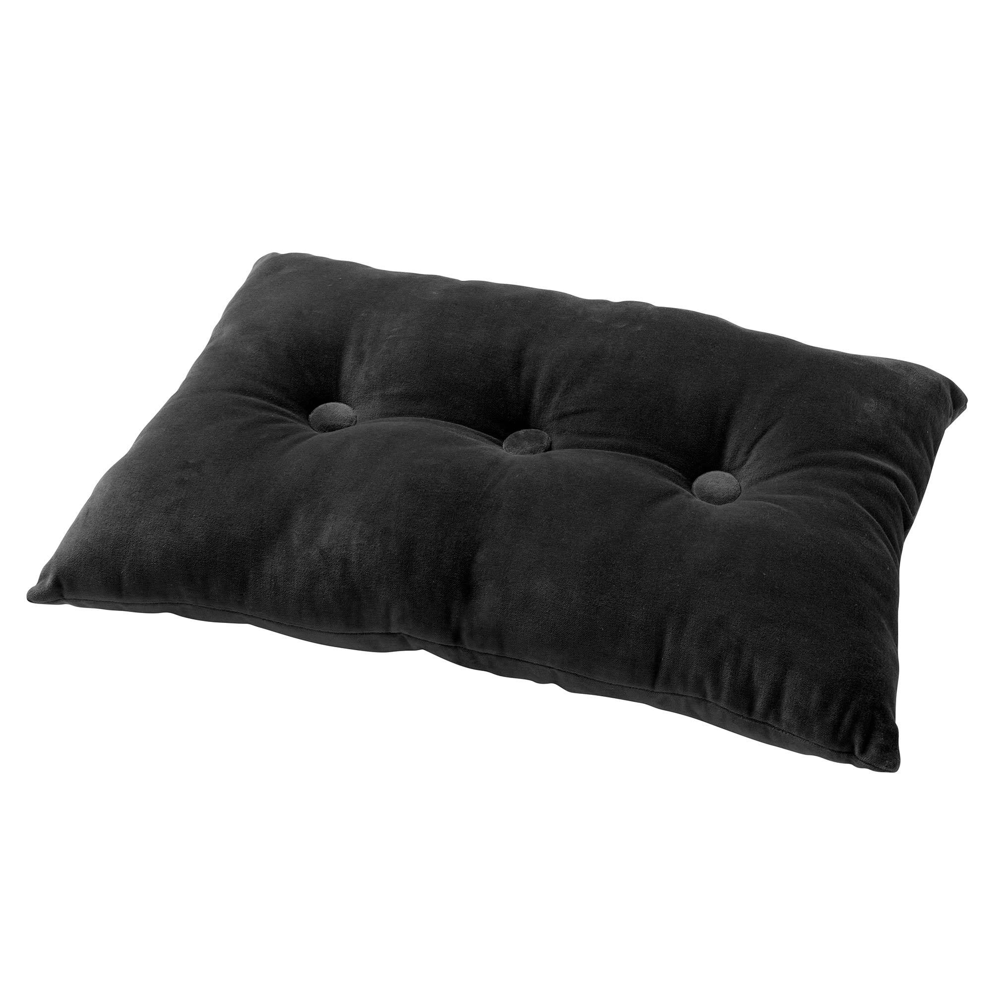 VALERIE - Coussin - noir en velours 40x60 cm uni