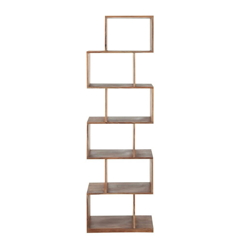 Stockholm - Étagère déstructurée 6 cases en sheesham massif
