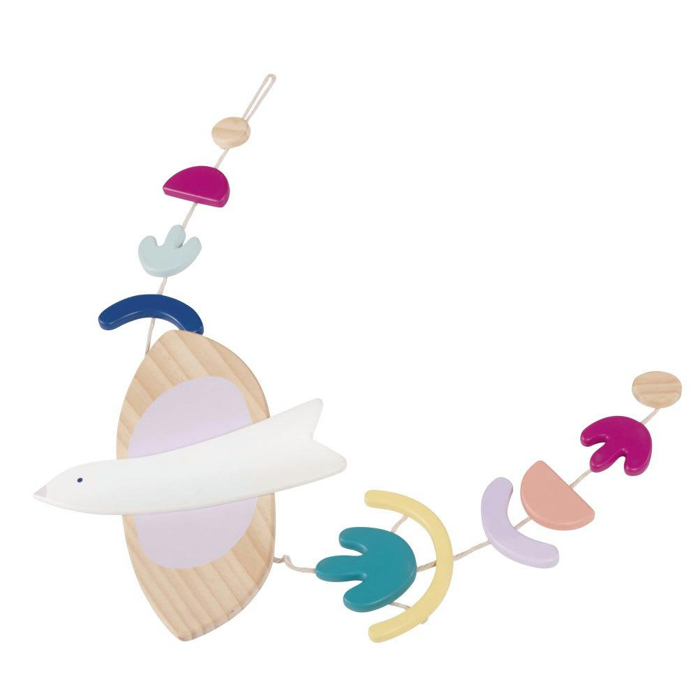 WYNWOOD - Guirlande violette, bleue et beige L93