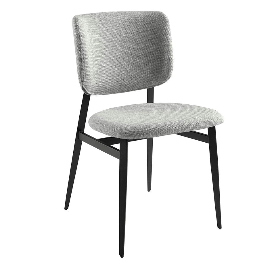 - Chaise en tissu gris clair