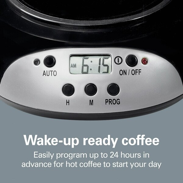 Programmable Coffee Maker, 12 Cups, Black