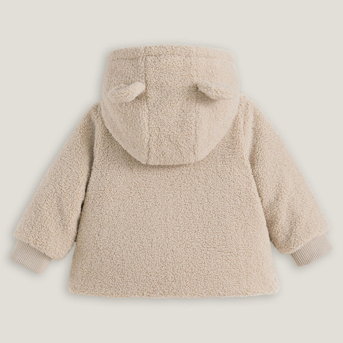 Manteau chaud à capuche en maille peluche