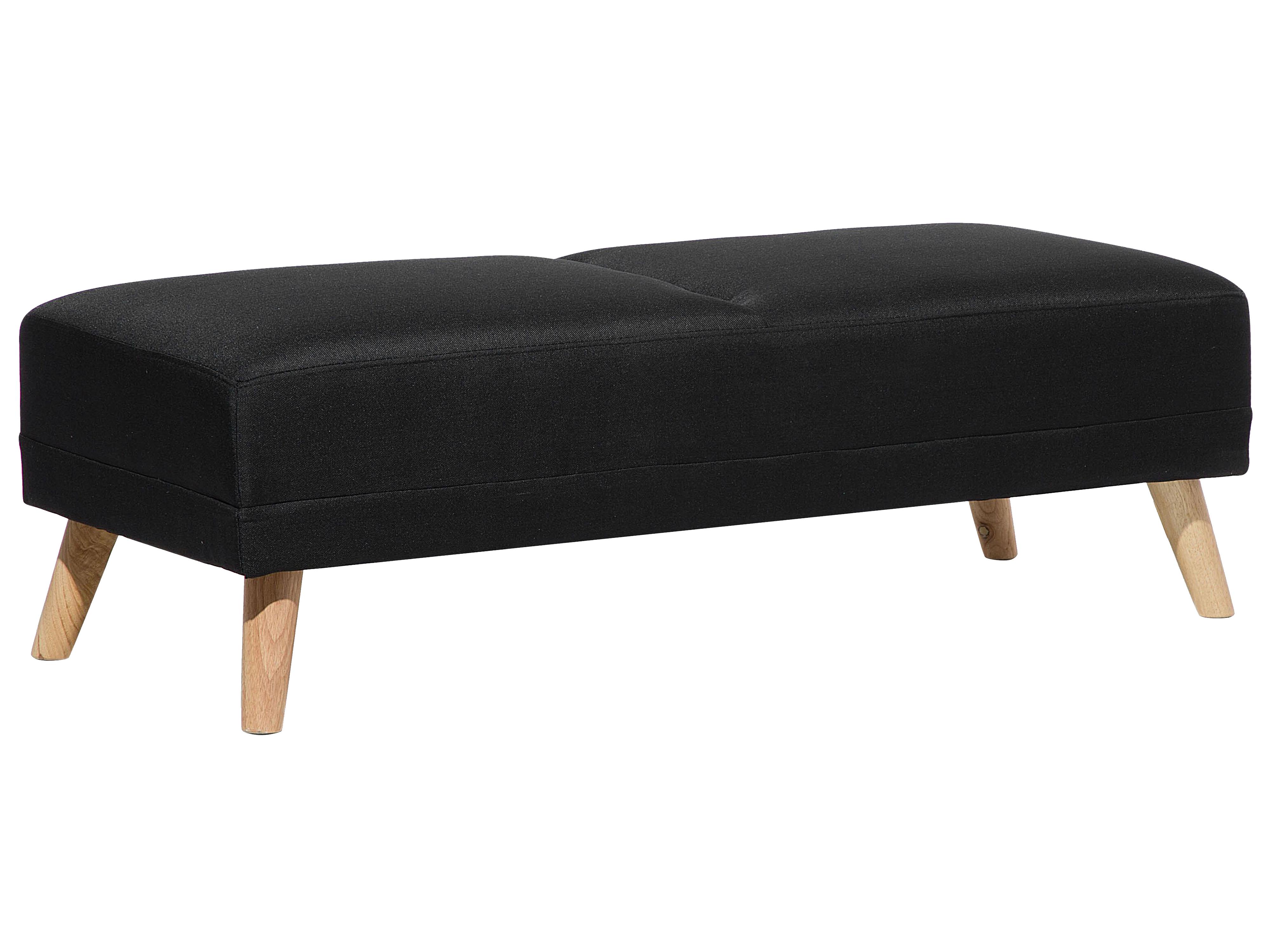 Ottoman FLORLI Fabric Black