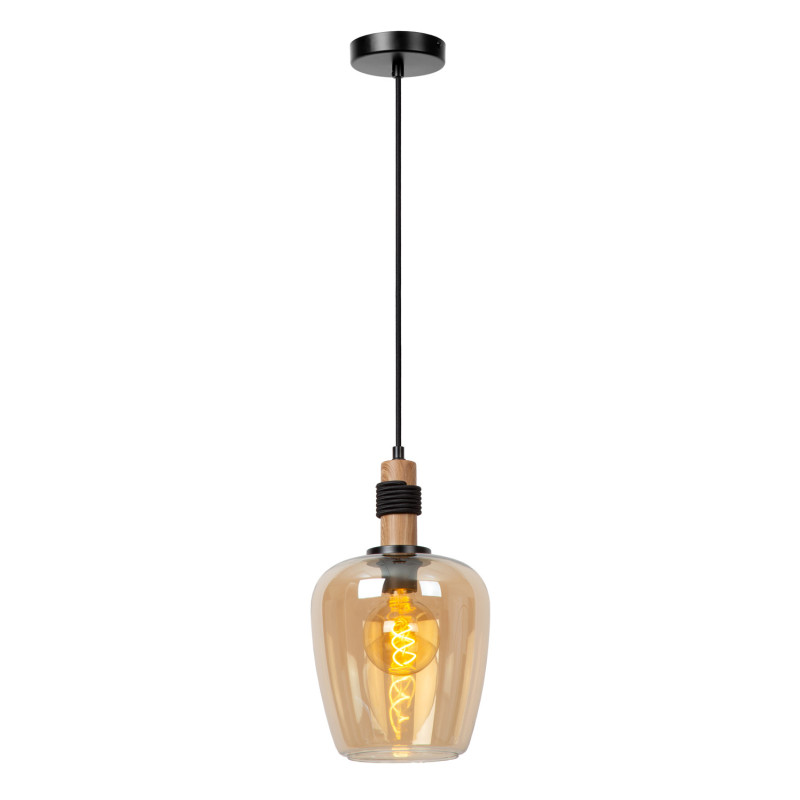 Suspension Ilona ambre Ø 22 cm E27 40 W LUCIDE