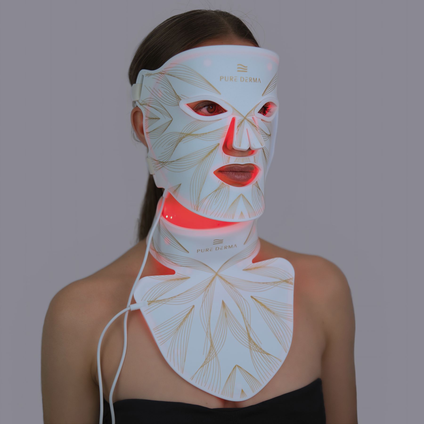 Pure Derma London LED Light Therapy Face , Neck and Décolletage Mask