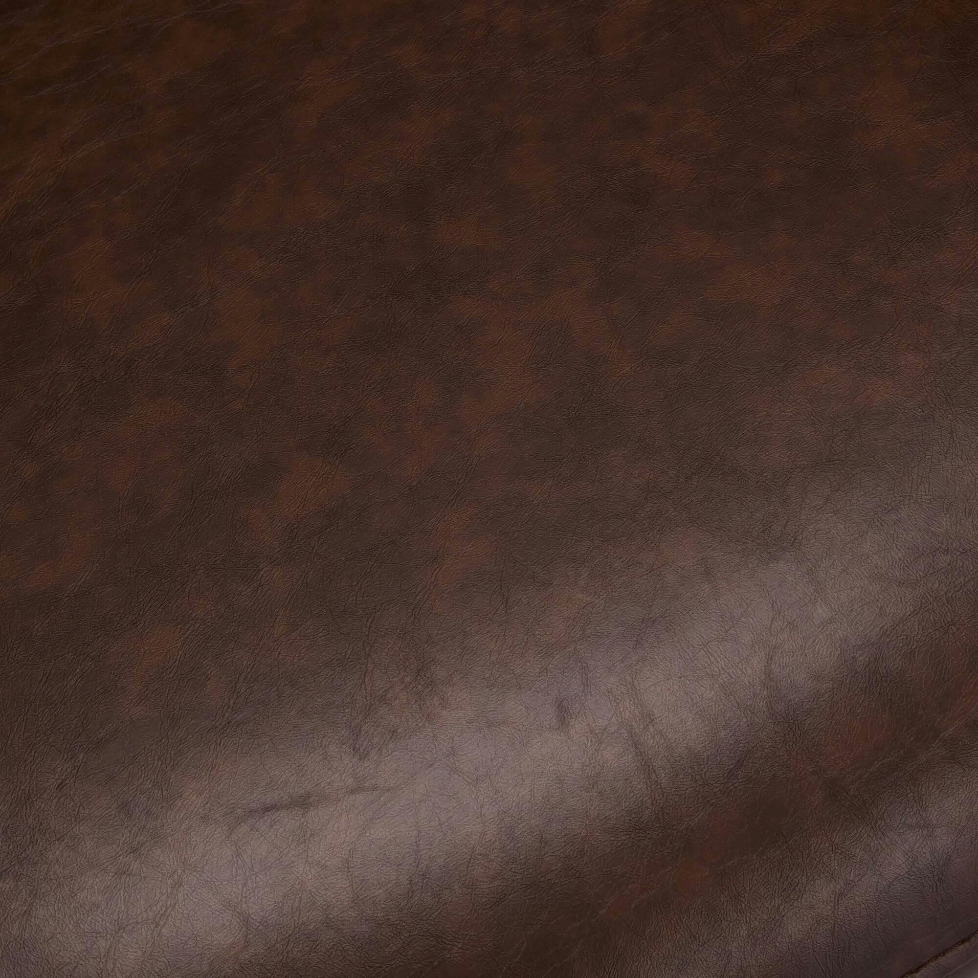 LUNA - Lot de 2 chaises avec accoudoirs en simili marron foncé