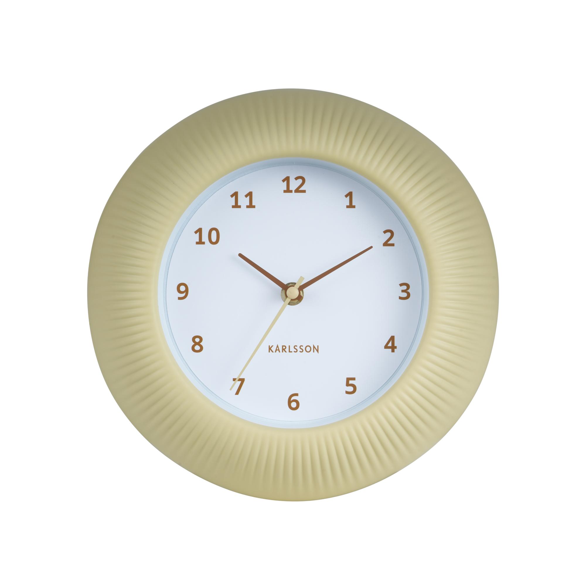 Karlsson wandklok Tender Rib - geel - Ø25cm