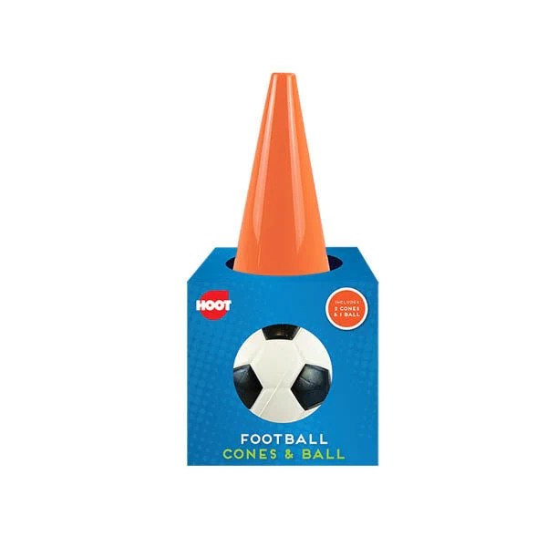 Hoot Football Cones & Ball