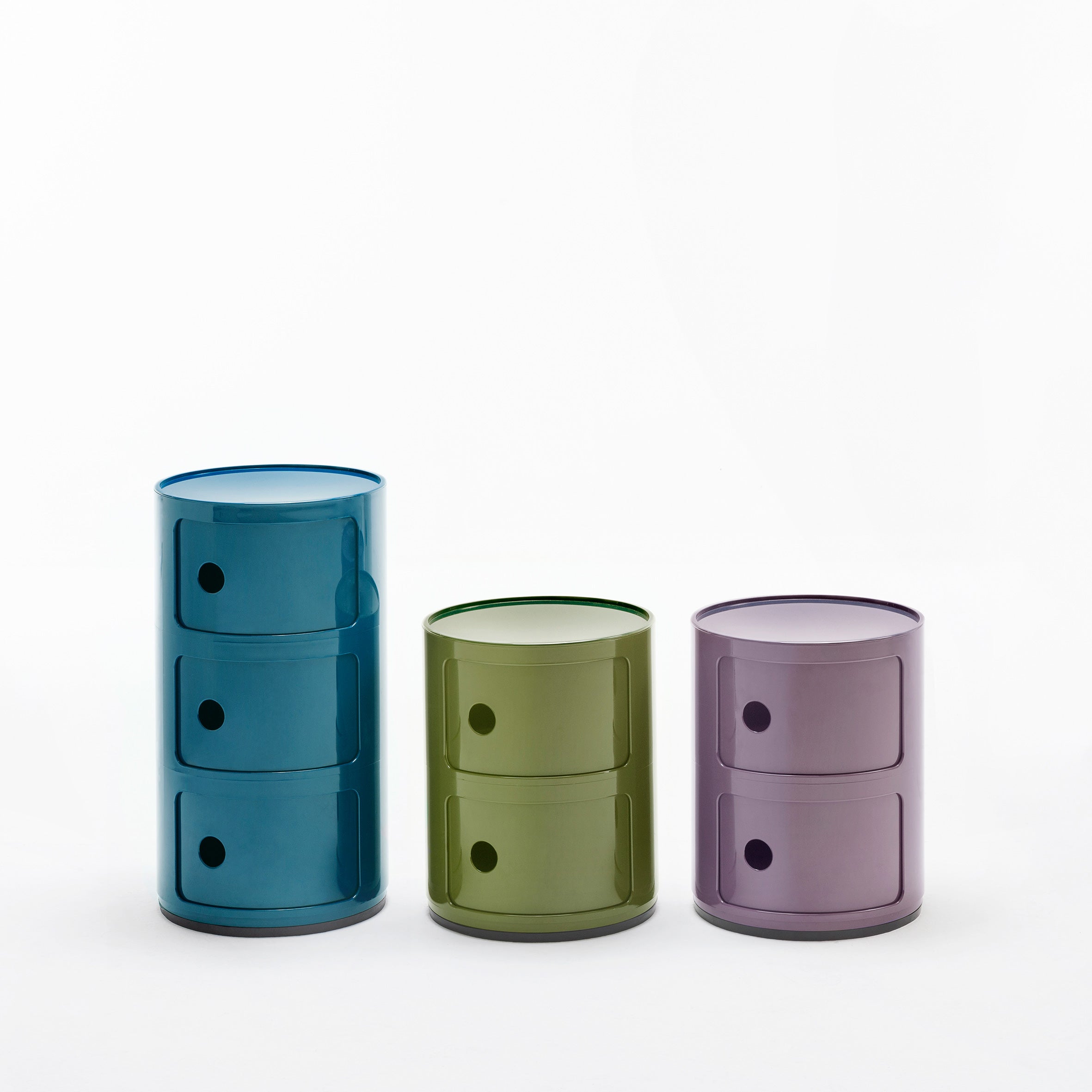 Kartell Componibili Kast Ø 32 cm - 2 Modules - Violet